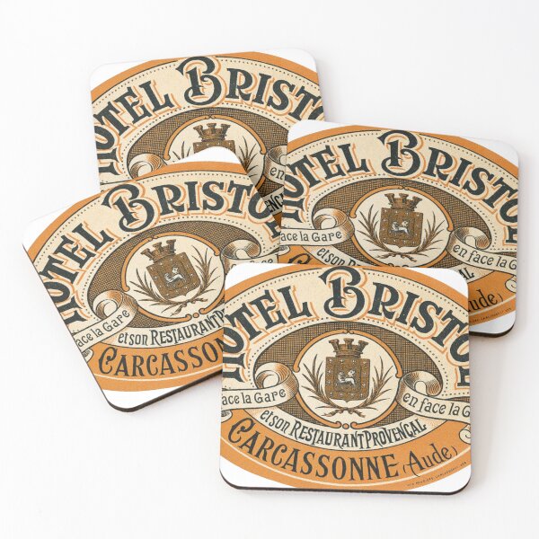 Item preview, France - Carcassonne - Hotel Bristol - Vintage Luggage Label designed and sold by imageresource.
