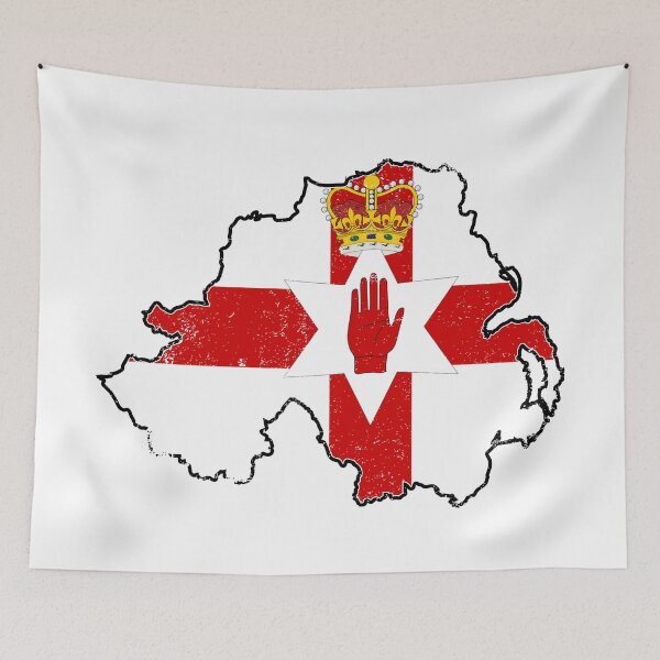 Item preview, Ulster Flag/Banner and Map Distressed designed and sold by Nxt-Lvl-Awesome.