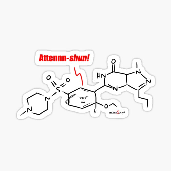 ChemScrapes Viagra Chemistry Cartoon Sticker