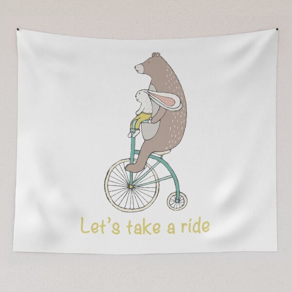 Item preview, Let's take a ride - Cute bear riding bike designed and sold by Marianne1108.