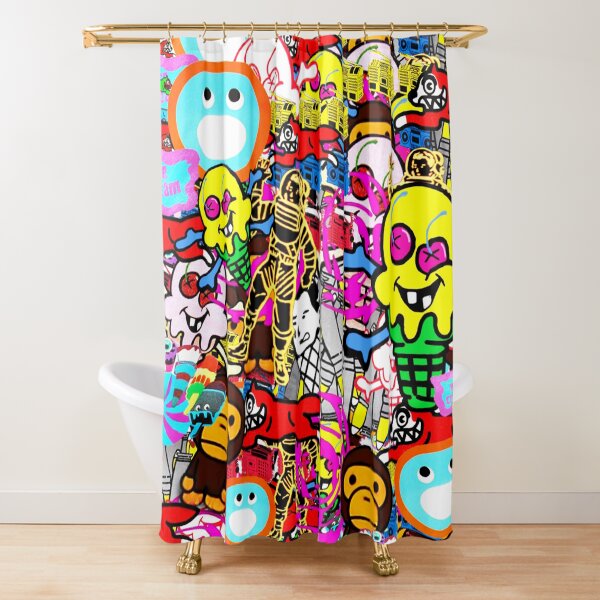 Bathing Ape Collages Shower Curtain