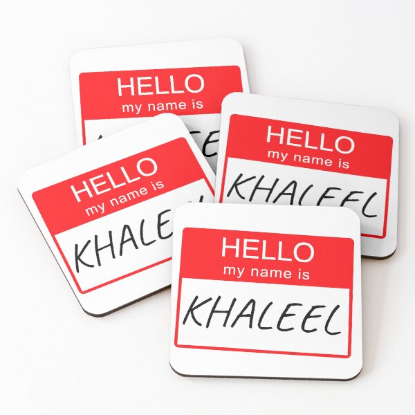 Item preview, Hello My Name Is Khaleel Name Tag Custom Personalised Design  designed and sold by CreatedbyJR.