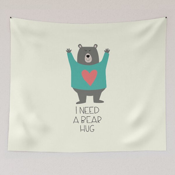 Item preview, Cute  bear with lettering I need a bear hug.  designed and sold by IrinaOstapenko.
