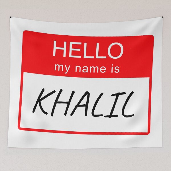 Item preview, Hello My Name Is Khalil Name Tag Custom Personalised Design designed and sold by CreatedbyJR.