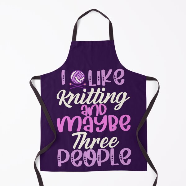 Item preview, I Like Knitting and Maybe 3 People designed and sold by WOW TeesAndThings.