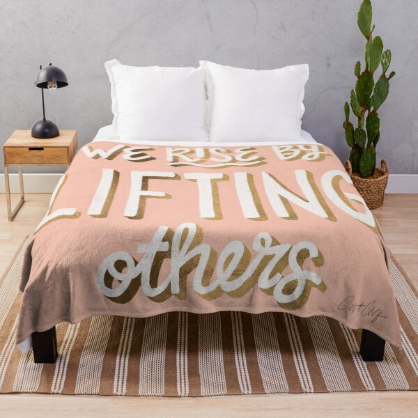 Item preview, We Rise By Lifting Others – Blush & Gold designed and sold by Cat Coquillette.