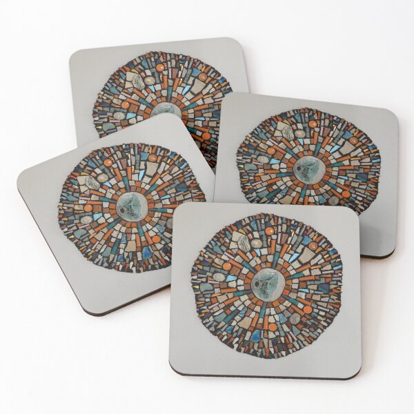 Item preview, Mosaic abstract, orange and blue designed and sold by hmmosaics.