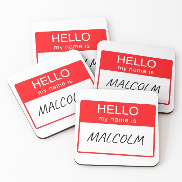 Item preview, Hello My Name Is Malcolm Name Tag Custom Personalised Design  designed and sold by CreatedbyJR.