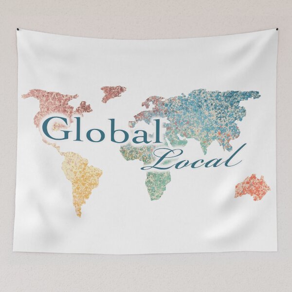 Item preview, Global Local, Colorful World Map designed and sold by HaanaSam.