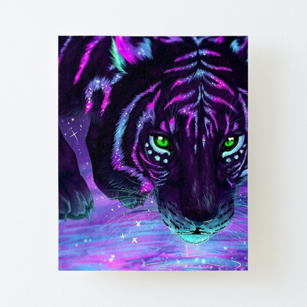 Triangular Tiger Abstract Framed Wall Art Print 9X7 In