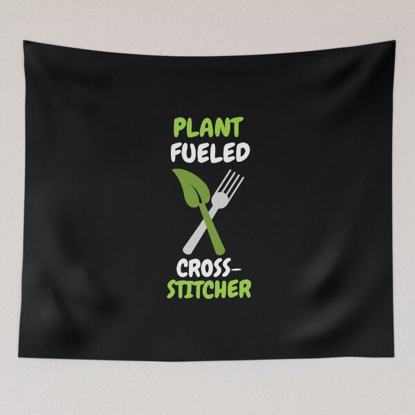 Item preview, Plant fueled cross-stitcher designed and sold by SnowballStep.