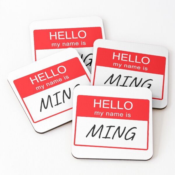 Item preview, Hello My Name Is Ming Name Tag Custom Personalised Design  designed and sold by CreatedbyJR.
