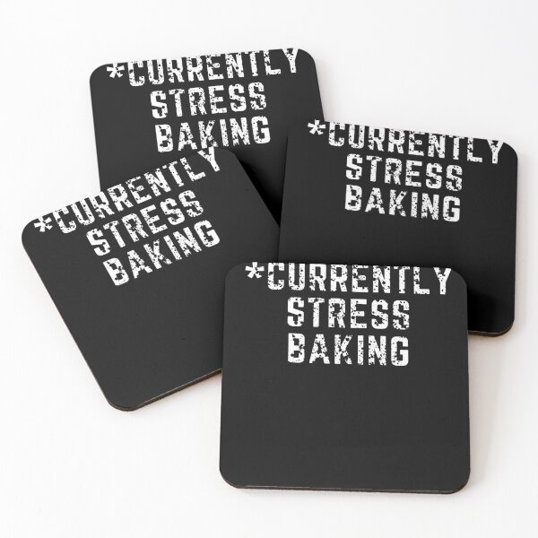 Item preview, Currently Stress Baking distressed look white text designed and sold by Rabbitti.