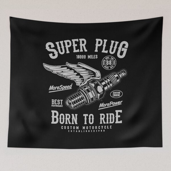 Item preview, Super plug born to ride - Awesome biker Gift designed and sold by Teenation9.