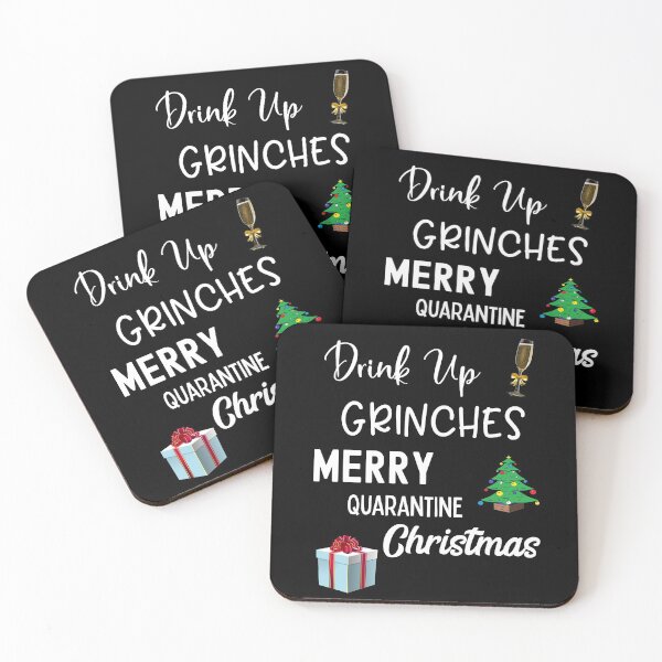 Item preview, Drink Up Grinches Merry Quarantine Christmas designed and sold by Statement-Teez.