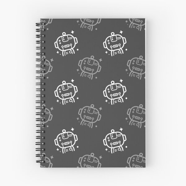Item preview, Happy Halloween Holiday | Spooky Robot Line Art Cartoon Pattern designed and sold by Ainbowz-Artwork.
