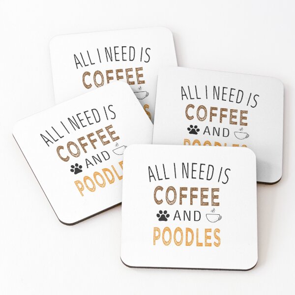 Item preview, all I Need Is Coffee and Poodles  / Coffee and Poodle / Coffee Lovers / Dog Owner / Funny Gift Idea for Man and Womens Vintage Background Idea Design designed and sold by Chamssou.