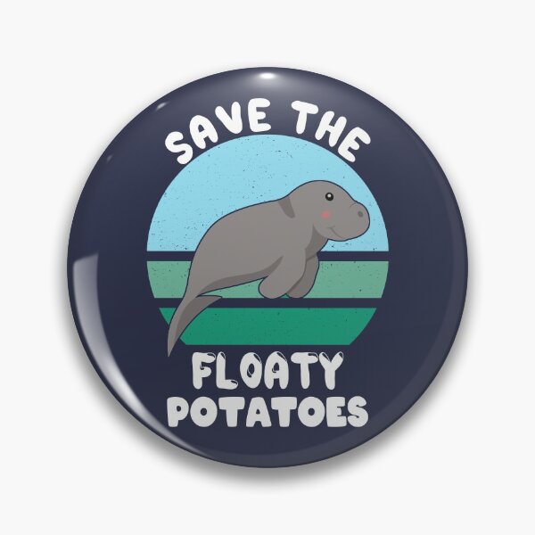Item preview, Save the Manatees Dugong Floaty Potatoes Cute designed and sold by azmndesigns.