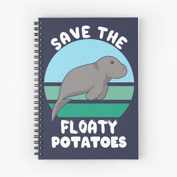 Item preview, Save the Manatees Dugong Floaty Potatoes Cute designed and sold by azmndesigns.