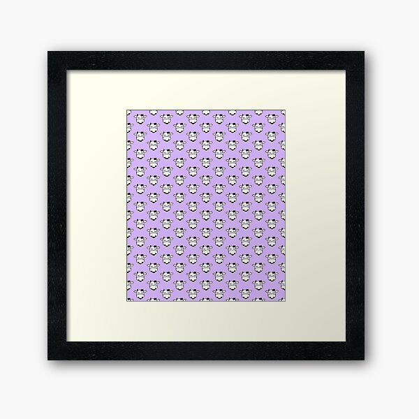 Item preview, Cute Sleepy Cow Print on Lilac Background designed and sold by cgroenewald.