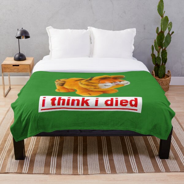 Garfield thinks hes dead Throw Blanket