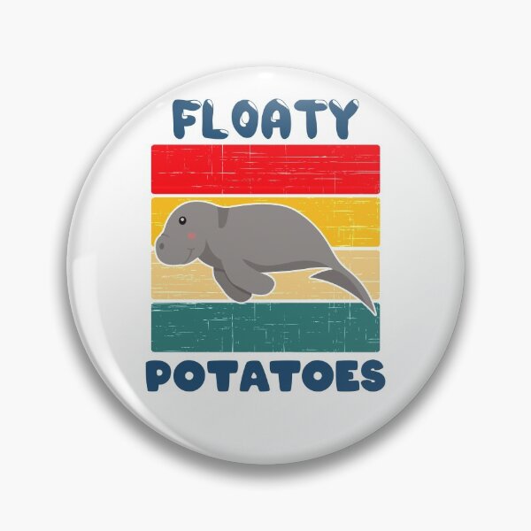 Item preview, Cute Dugong Manatee Floaty Potatoes designed and sold by azmndesigns.