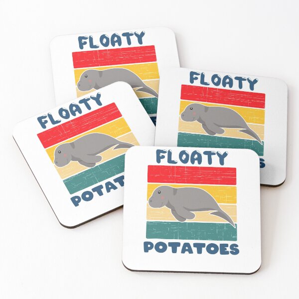Item preview, Cute Dugong Manatee Floaty Potatoes designed and sold by azmndesigns.
