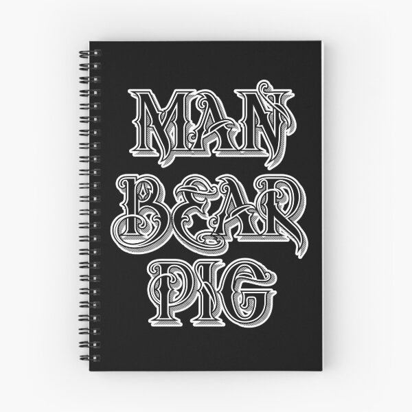Item preview, MAN BEAR PIG FANCY FONT designed and sold by Iskybibblle.