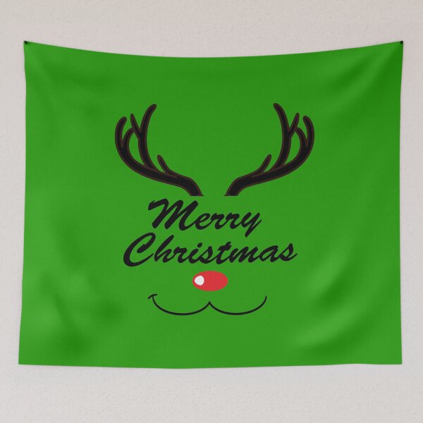 Item preview, Merry Christmas Reindeer Green designed and sold by REApparelCo.
