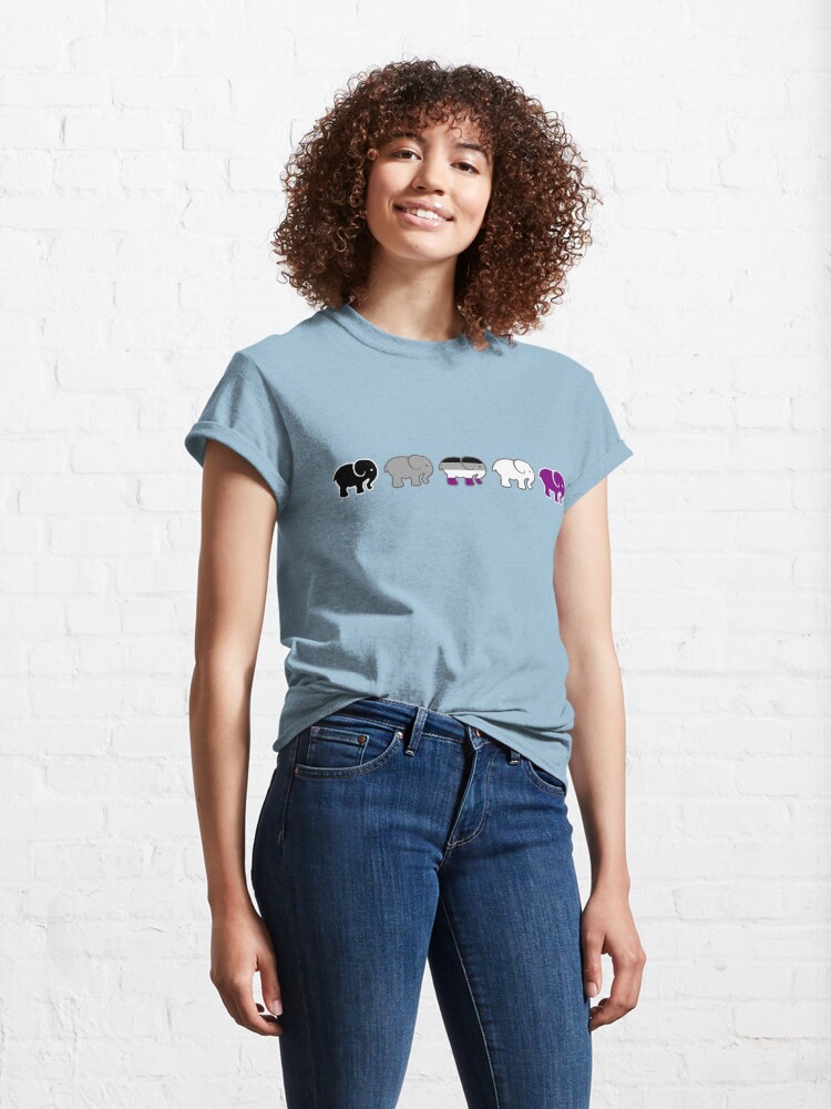 Alternate view of A parade of asexual elephants LGBTQIA Classic T-Shirt