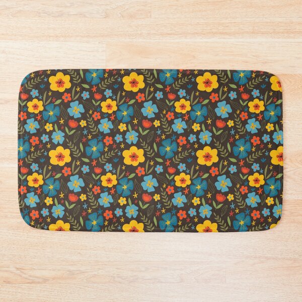 Item preview, Multicolor stylized flowers and leaves on a dark background. designed and sold by IrinaOstapenko.