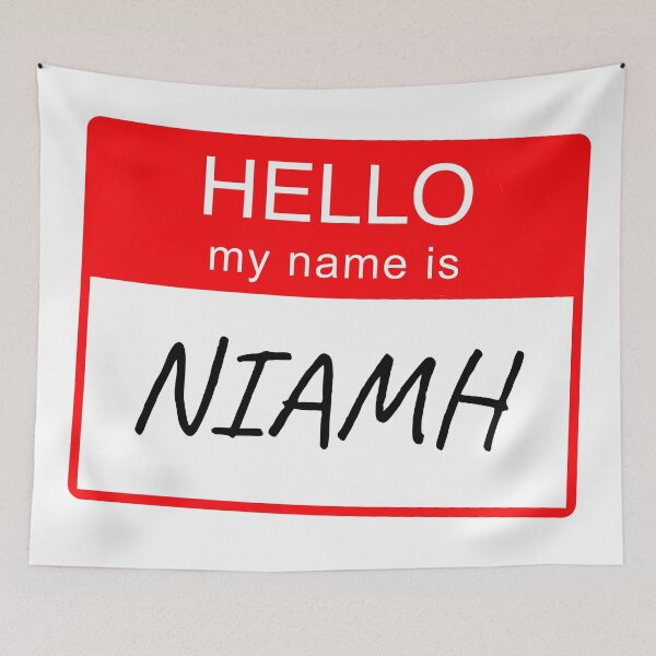 Item preview, Hello My Name is Niamh Name Tag Custom Personalised Design  designed and sold by CreatedbyJR.
