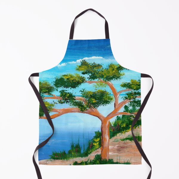 Item preview, Lonely pine tree on the beach in coastal landscape designed and sold by ElenaEhrenberg.