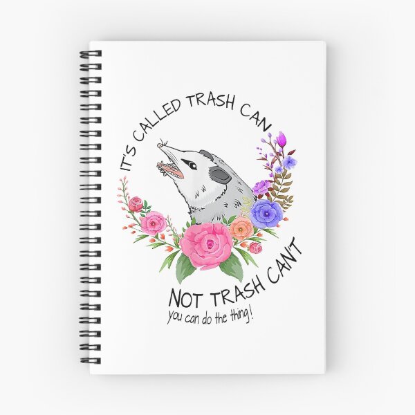 Item preview, It's called trash can not trash can't - Possum with flowers designed and sold by JanelAmico.