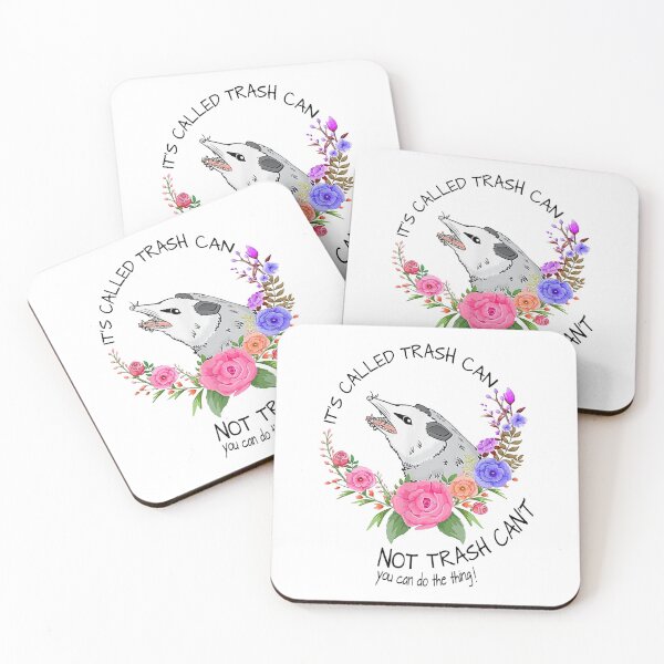 Item preview, It's called trash can not trash can't - Possum with flowers designed and sold by JanelAmico.