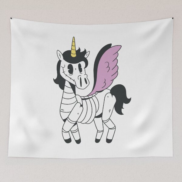 Item preview, Skeleton unicorn with wings designed and sold by DerSenat.