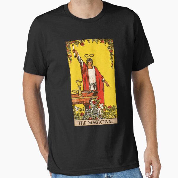 Vista previa del artículo con la obra «Carta del Tarot El Mago Carta Arcanos Mayores Carta Uno 1», diseñado y vendido por grabeoutfits.