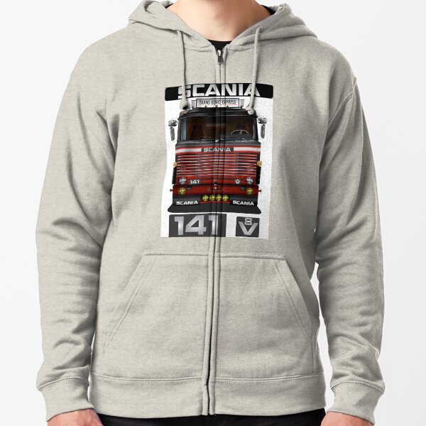 Camión Euro Scania 141 V8 Sudadera con capucha y cremallera
