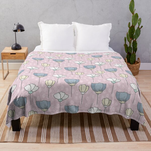Item preview, Pink and blue flower pattern designed and sold by Marianne1108.