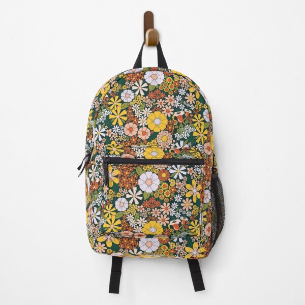 Item preview, Retro 70's flowers power all over pattern designed and sold by Megan McNulty.