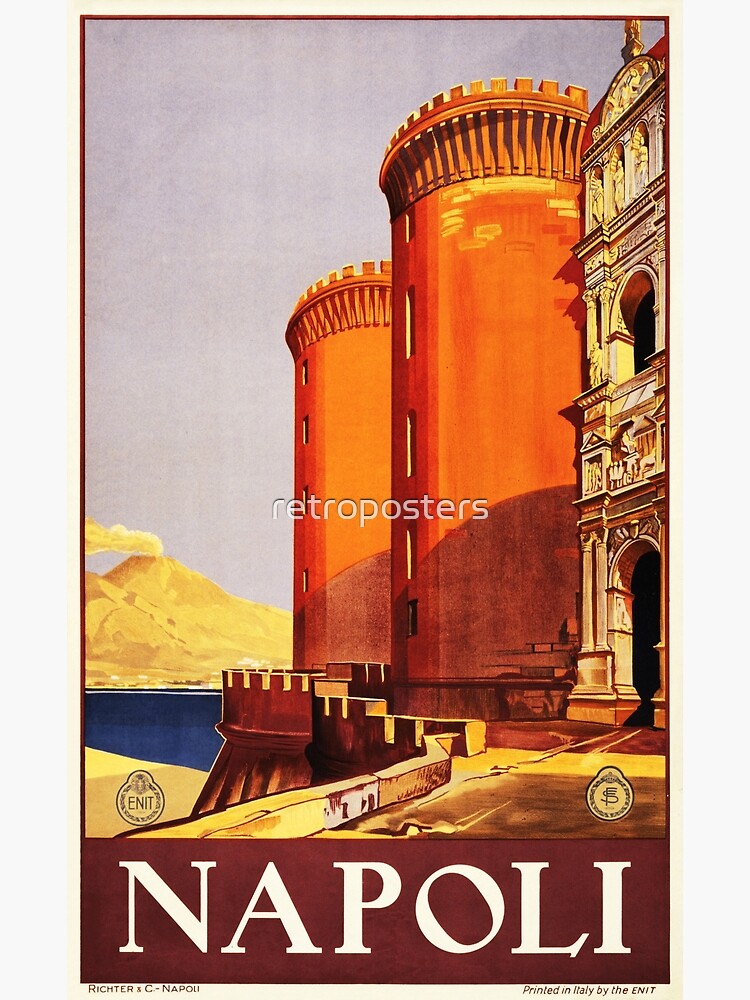 "NAPOLI Naples ENIT Promotion Poster Vintage Italian Tourism and Travel
