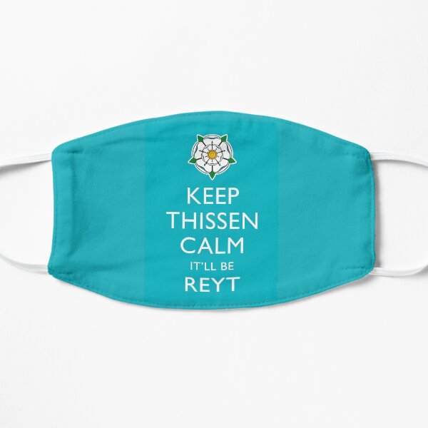 Keep Thissen Calm Yorkshire Blue background Mask