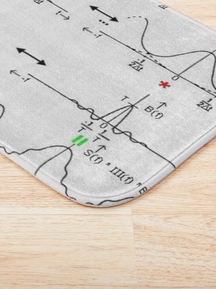 Alternate view of #Discrete #Fourier #Transform. #Diagram, graph, formula, chalk out, illustration, physics, graph plot, symbol, guidance, draft, sketch, science, research, scientific experiment Bath Mat