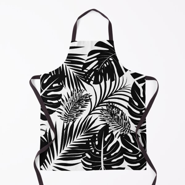 Item preview, Black and white palm leaves pattern designed and sold by IONcreatION.