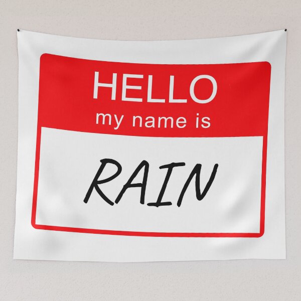 Item preview, Hello My Name is Rain Name Tag Custom Personalised Design  designed and sold by CreatedbyJR.