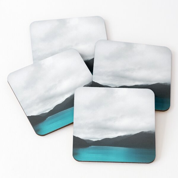 Item preview, The Waters And The Wild // Vintage Retro Glowing Wilderness Mountain Lake With Cascadia Trees Covered In Fog designed and sold by Tordis Kayma.