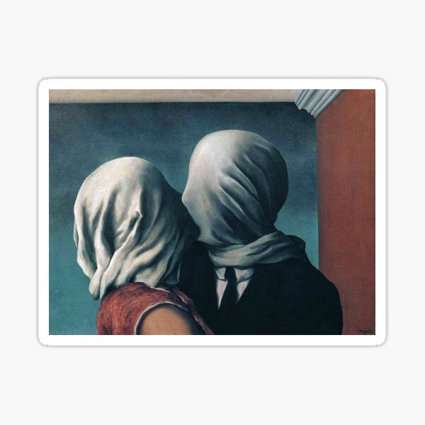 The Lovers by Rene Magritte Sticker