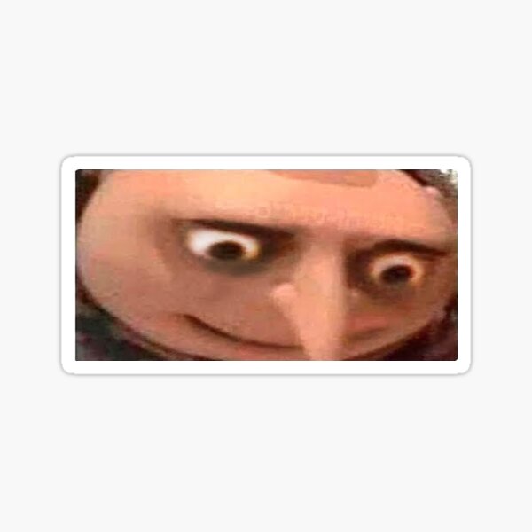 Gru meme Sticker for Sale by Eddlela