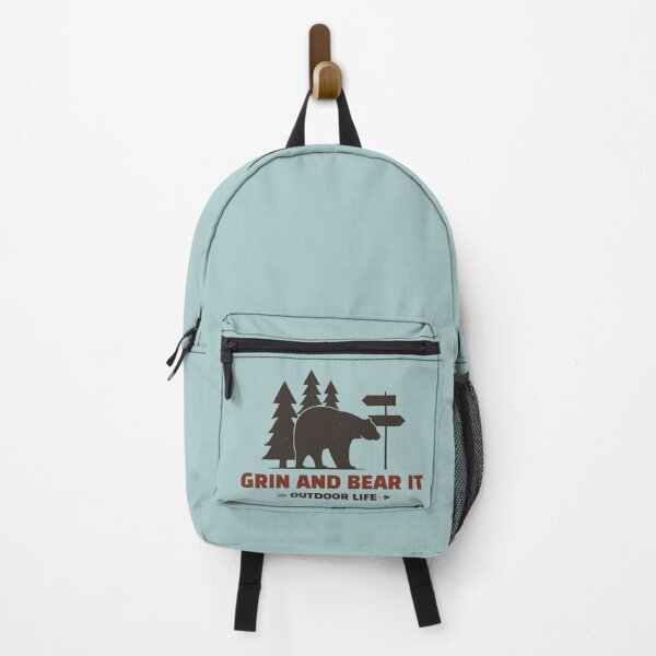 Item preview, Grin and Bear It, Mountain, hiking sticker pack, skiing sticker pack, winter sports sticker pack, hiking sticker pack, mountain climbing sticker pack, skiing sticker pack designed and sold by HomeConscious.