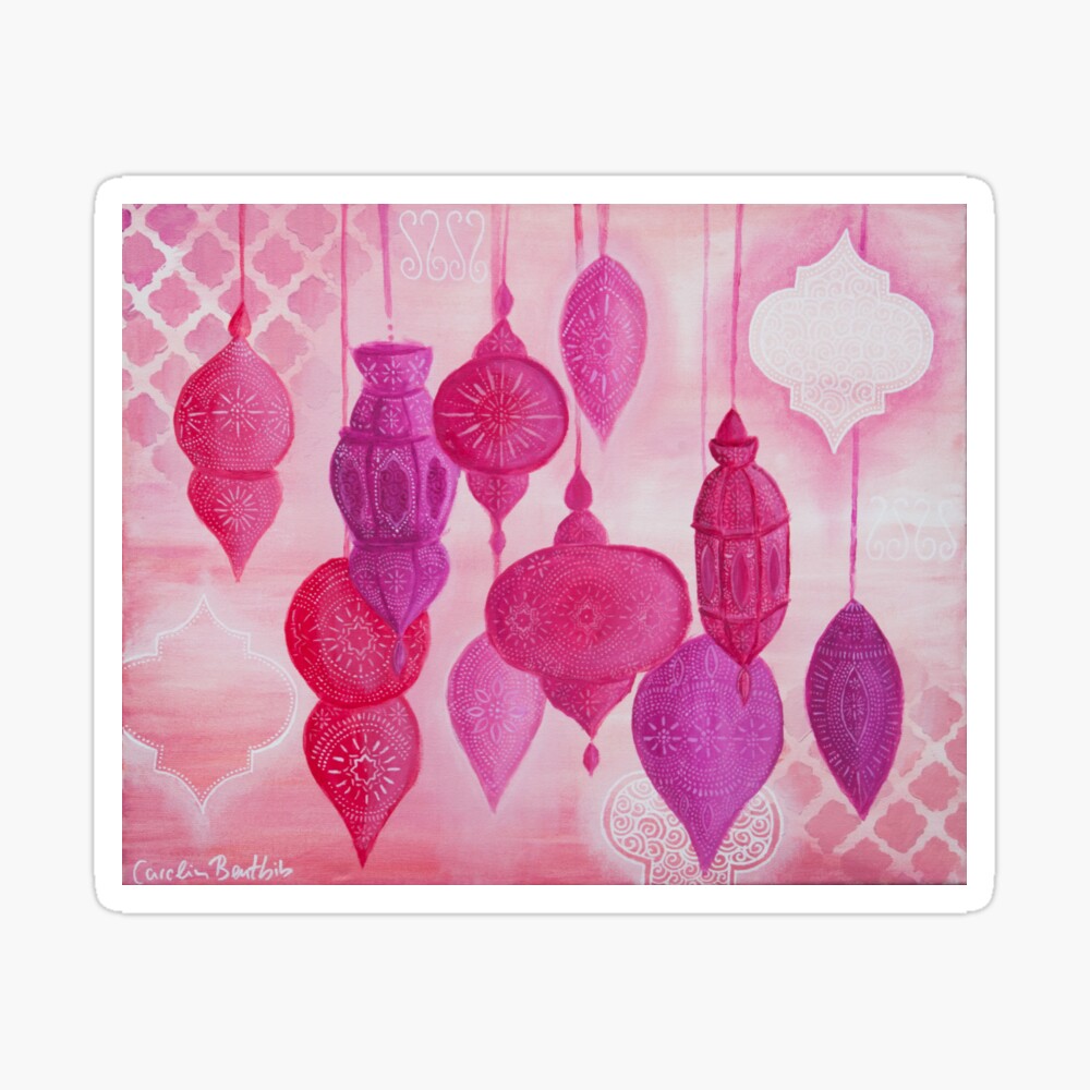 pink moroccan lantern